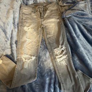 American eagle grey skinny jeans